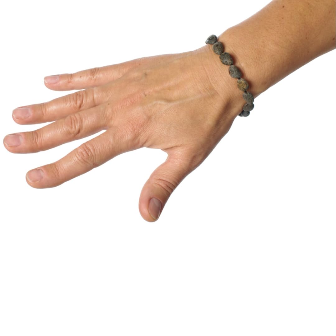 Pulsera de ámbar – Pulsera de ámbar para hombre y mujer – Joyería unisex con piedras de ámbar natural – Hecho a mano