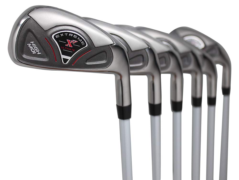 Extreme X7 High MOI +2 inch Over XL Big & Tall Men's Complete 6-Piece Iron Set (6-SW) Right Handed Regular R Flex Graphite Shafts (Tall 6'3