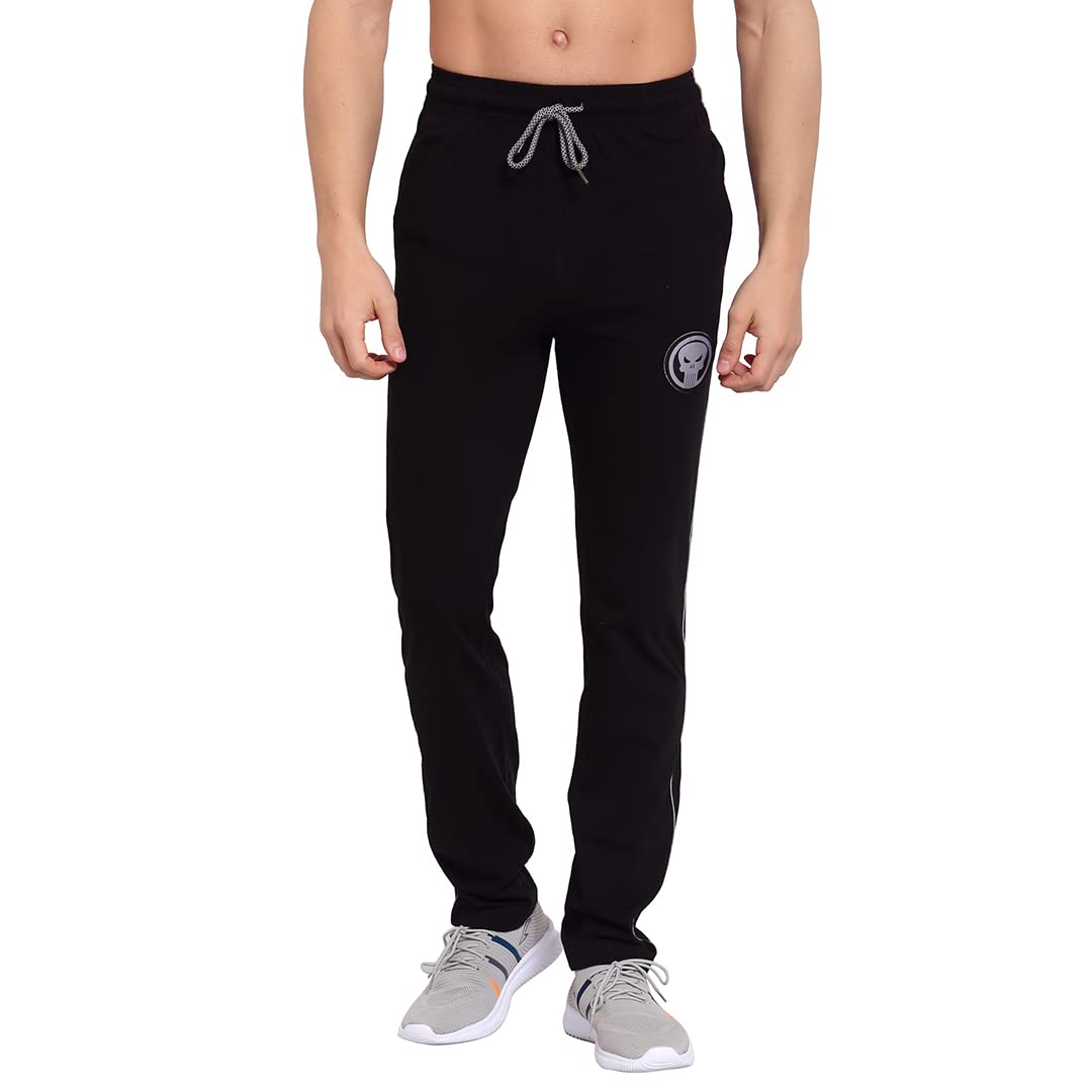 SportoMen's Slim Fit Marvel Comic Logo Trackpant with Side Zipper Pockets