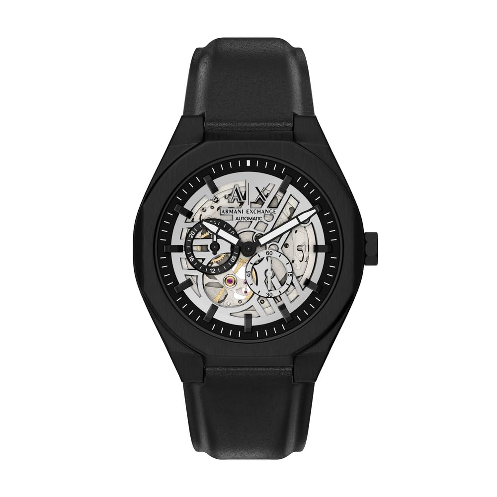 Armani Exchange Men's 44MM Black Stainless Steel Watch, AX4297