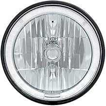 United Pacific 31285 7" Crystal Headlight with White LED Halo Ring