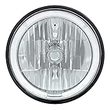 United Pacific 31285 7" Crystal Headlight with White LED Halo Ring