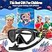 U PHITNIS Kids Snorkeling Set - Childs Dry Top Snorkel Mask with Big Eyes for Boys Girls - Anti-Fog and Anti-Leak Snorkeling Gear for Kids Age 4-12