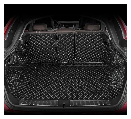 トランクマット に適合する ティグアン MK1 2007-2016 3D カートランクマット カーゴライナー アクセサリー 車内滑り止めマット(Black-Beige-Trunk)