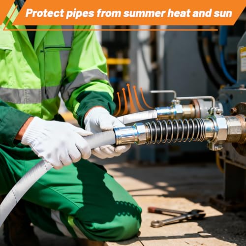 EaseInstall Pipe Insulation Wrap Foam Tube Self Adhesive Heat Tape for Water Pipes, Outdoor Foam and Foil Water Pipe Insulation Wrap for Winter, Can Be Used for Self Regulating Pipe Heat Tape by EaseInstall - Image 7