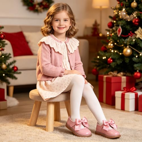 Image of GINFIVE Toddler Girls Mary Jane School Oxford Dress Flat Shoes for Wedding