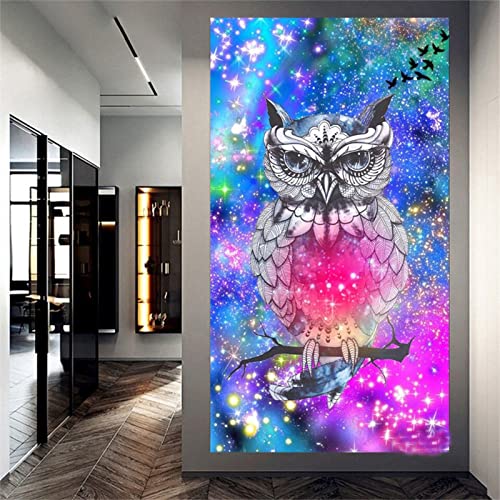 Peinture diamant numéro adulte oiseau 60x180cm toile canevas