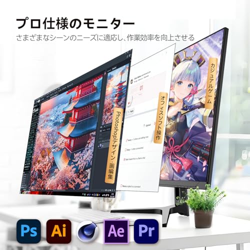 Image of CUNPU 32 Inch 4K UHD VA Computer Monitor, 100% sRGB Color-Accurate, 1.07B Color, PIP /PBP Split Screen, Flicker-Free, VESA 75x75 Ready, HDMI, DisplayPort for Gaming, Office & Streaming
