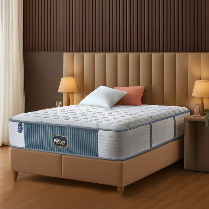 Image of Springfit Reactive Dual Memory Orthopedic Mattress with Aerosleep Memory with Reactive Foam | 5 Inches Queen Size (78x60x5) | Medium Firm | CertiPUR-US & Certiguard Technology