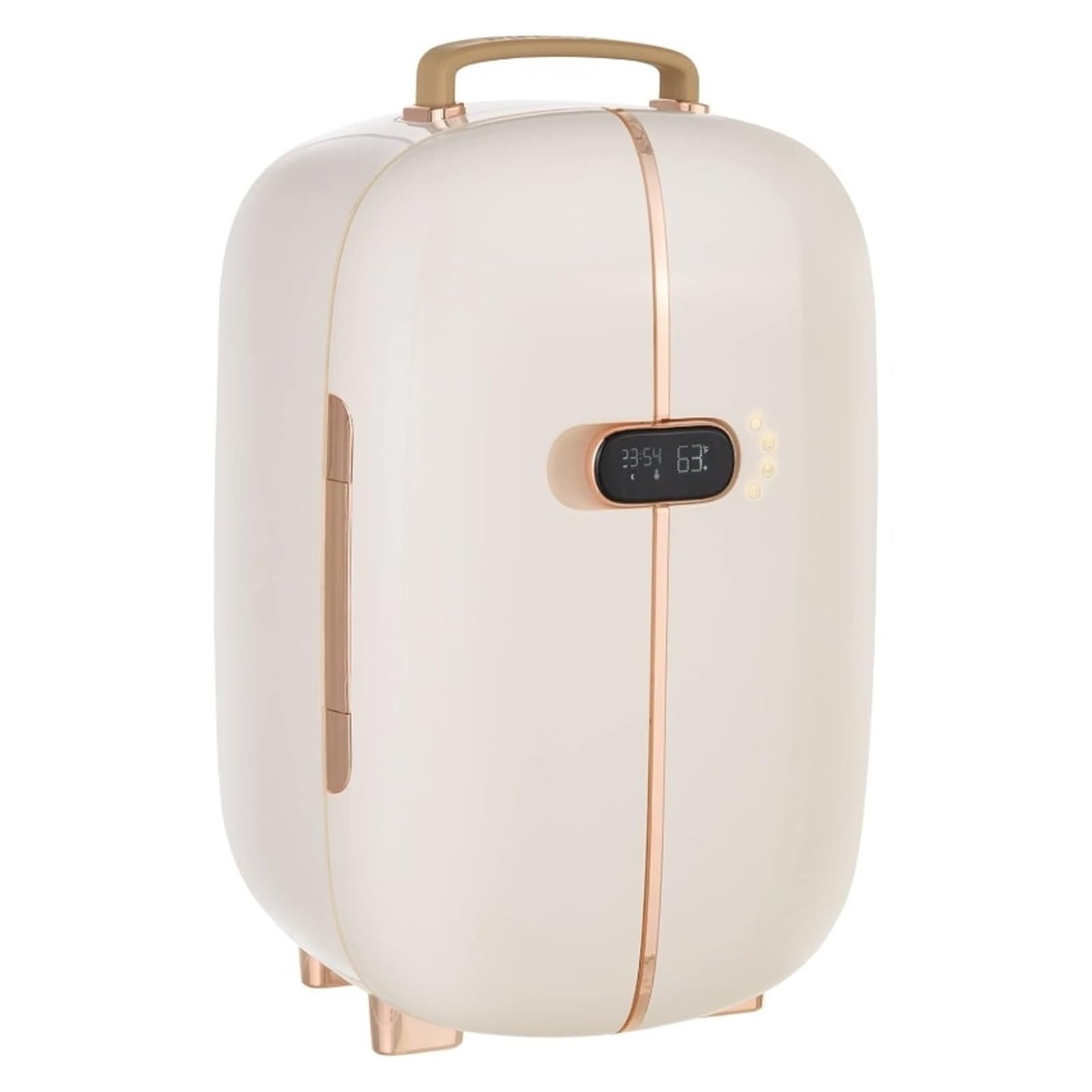 Mini refrigerador portátil for el Cuidado de la Piel con Pantalla LED, 12 L, Ideal for Belleza, Maquillaje y cosméticos, Color Blanco