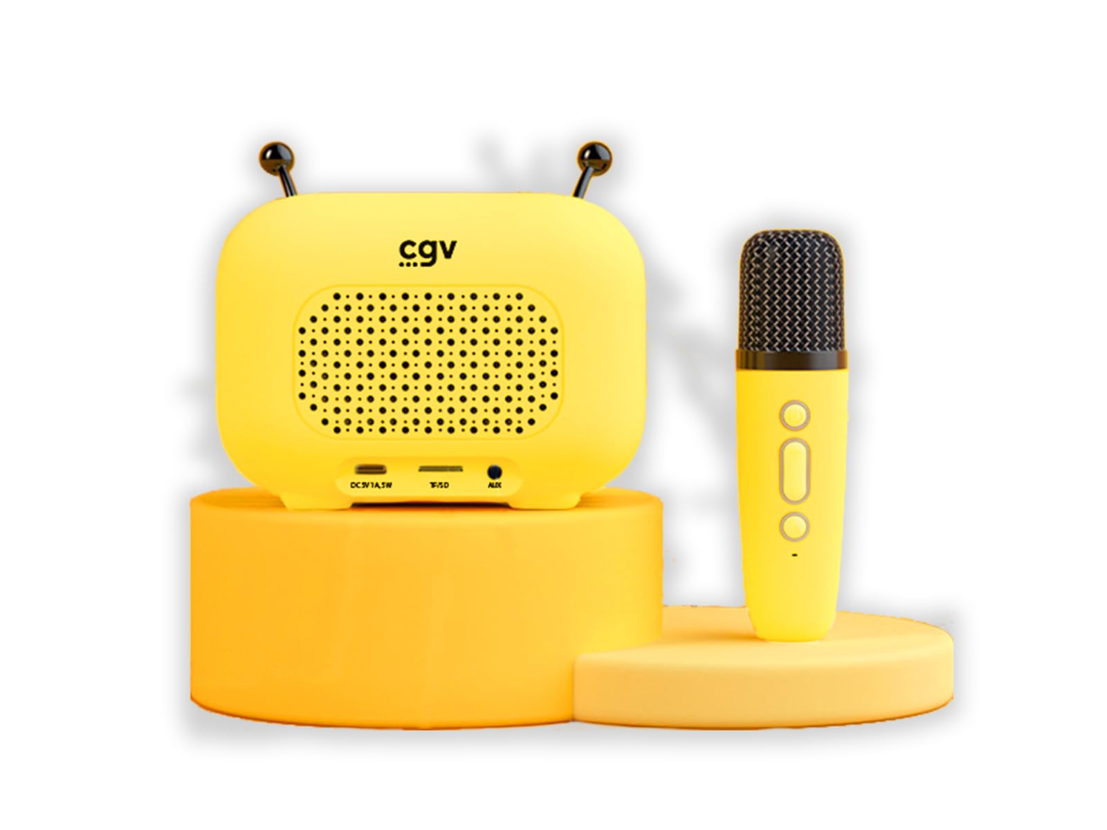 Zestaw do karaoke/Bezprzewodowy głośnik Bluetooth i mikrofon Maya | Magiczne efekty głosowe, kontrola efektów na mikrofonie | Kompatybilny z iOS i Androidem | 8 godzin autonomii, ładowanie USB
