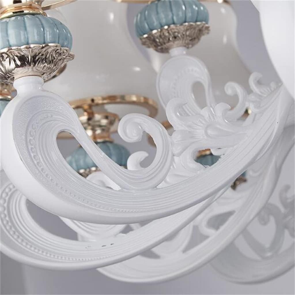European Style Zinc Alloy Chandelier Ceramic Atmosphere Living Room Bedroom Dining Room Simple European Style