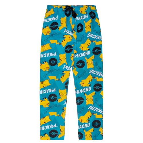 Pokémon - Pikachu 100% Coton Pantalon de Pyjama Homme, Pikachu, S, Bleu