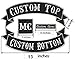 Custom Embroiderd Full Vest Biker 4pc Patch Set - 13