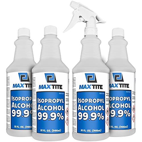 MaxTite 99.9% Isopropyl Alcohol (1 Gallon (4 Pack, 32 fl