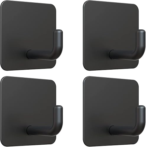 Miniatura 8 de VIS'V Ganchos adhesivos, ganchos de pared autoadhesivos plateados, ganchos impermeables para ducha, ganchos de acero inoxidable resistentes para