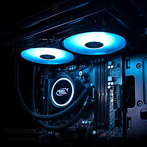DEEP COOL Gammaxx L240 V2, AIO di Raffreddamento a Liquido per CPU, Tecnologia Anti-Leak applicata,Controllate da Scheda Madre con Connettore RGB 12v-4pin o Controller Via Cavo, Garanzia 3 Anni