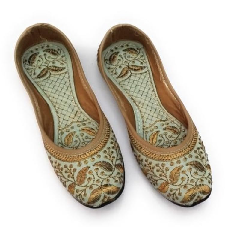 Mojari Art & Handicraft Women Embroidery Work Half Jutti-picture-37