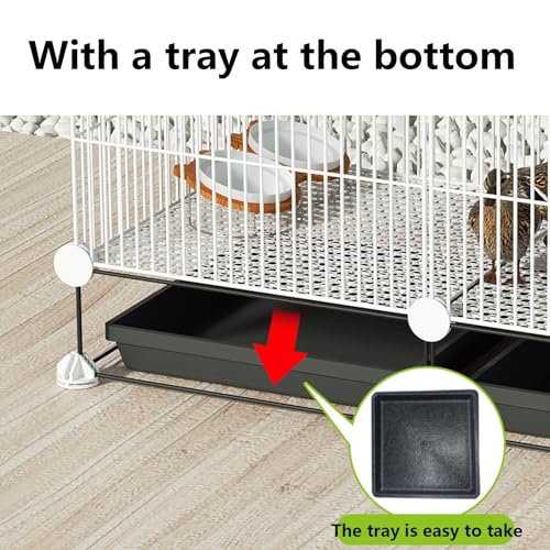 Cage à poulet amovible en métal noir pour canards et lapins