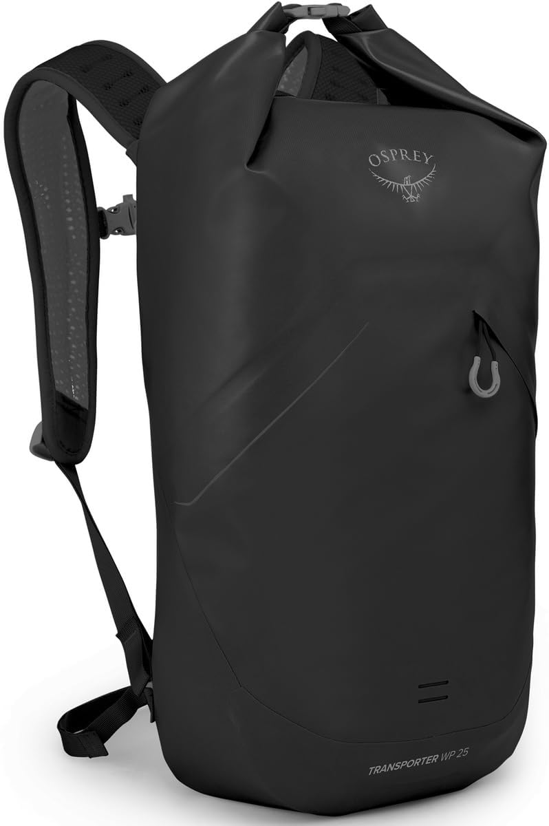 Osprey Transporter 25L Roll Top Waterproof Laptop Backpack, Black