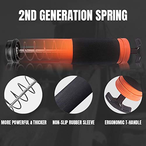 Thorstone Grease Gun Kit-8000 PSI,Pistol Grip Design | Made of Steel Barrel | with Accessories Including 18 Inch Spring Flex Hose, Working Coupler, Extension Rigid Pipe & Sharp Type Nozzle,Orange - Thumbnail 5