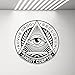 Todo El Ojo Que Ve Vinilo Pegatina Pirámide Ojo Pared Calcomanía Illuminati Logo Calcomanía Vinilo Decoración Del Hogar Sala De Estar Dormitorio Mural 54X54Cm
