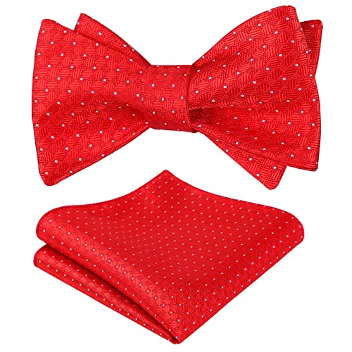 Image of Alizeal Mens 2pcs Solid Self-tied Bow Tie Set