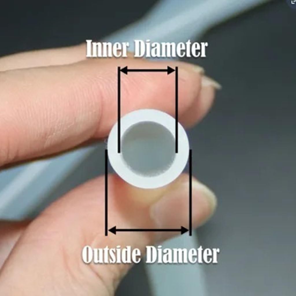 Tubo in gomma siliconica trasparente da 1 m, tubo flessibile in silicone per acquario, diametro interno 15 mm x diametro esterno 20 mm