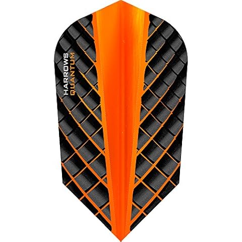 HARROWS Quantum Dart Flights, 100 Micron - Slim - 3D Effekt - Orange - 10 Sets (30) Cover