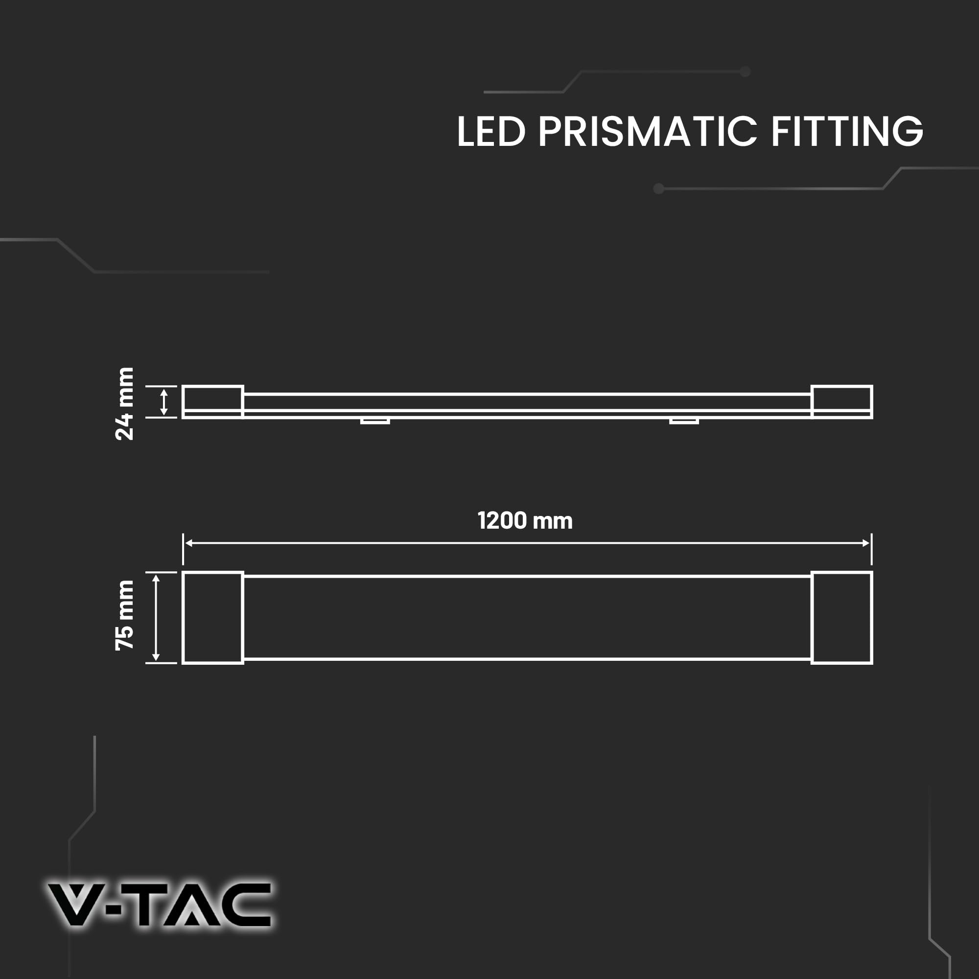 V-TAC 2x Plafoniera LED 150 CM da Soffitto o Parete - 50W - Chip Samsung - Lampada Rettangolare 6000 Lumen IP20 per Parete, Garage, Negozio,Magazzino - Plafoniere Tubo - Luce 4000K Bianca Naturale