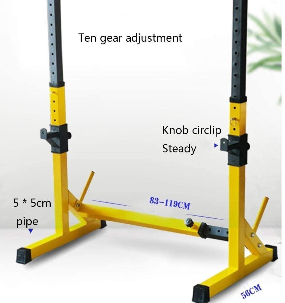 ERoomQ Barbell Stand Weight Lifting Rack Gym Family Fitness Pull-Up Bars Bench Press Strength Training Rack Home Indoor Gym Men's Fitness Barbell Rack Squat Rack Multifunctional Shelf Onl