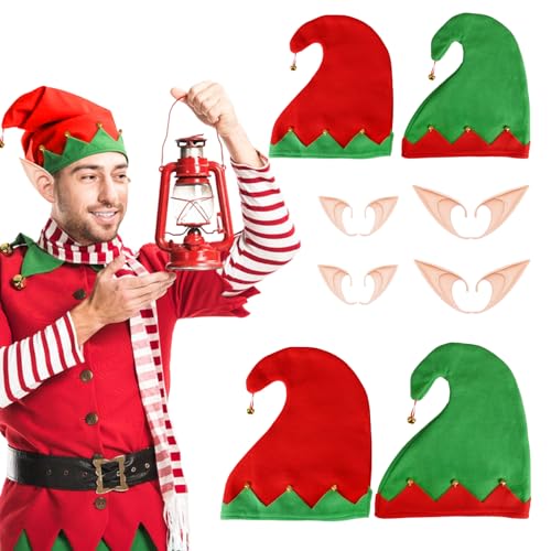 LOOPES 4 Set Weihnachtselfen Hut Weihnachtselfenhut Kinder...