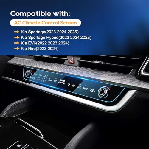 Image of LFOTPP 2023 2024 2025 Sportage Screen Protector AC Climate Control for 2023 2024 2025 Kia Sportage Accessories (LX /EX /SX /SX-Prestige /X-Line) Plug-in Hybrid Prestige Screen Film for Kia Sportage