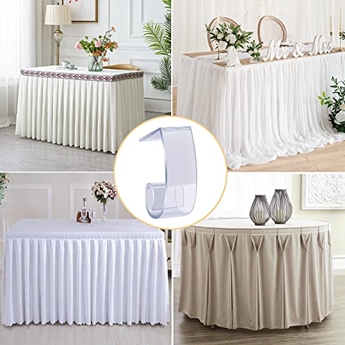 Table Skirting Clips, 24 Pack Tablecloth Clips Skirting Clips Table Skirting Clips With Hook And Loop, Table Cover Clips Table Skirt Clips For Table Wedding Meeting Party Picnic Indoor Outdoor Events #TOP6