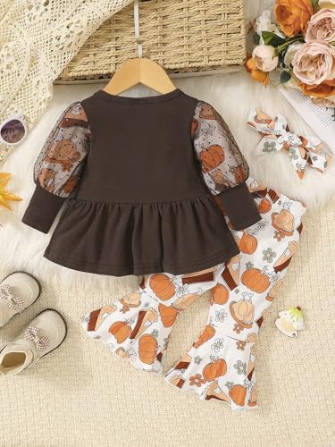 Image of Doresbebe Baby Girl Clothes Toddler Girl Outfits Infant Girl Summer Clothes for Girl Ruffle Shirt Pants+Cute Headband 3PCS