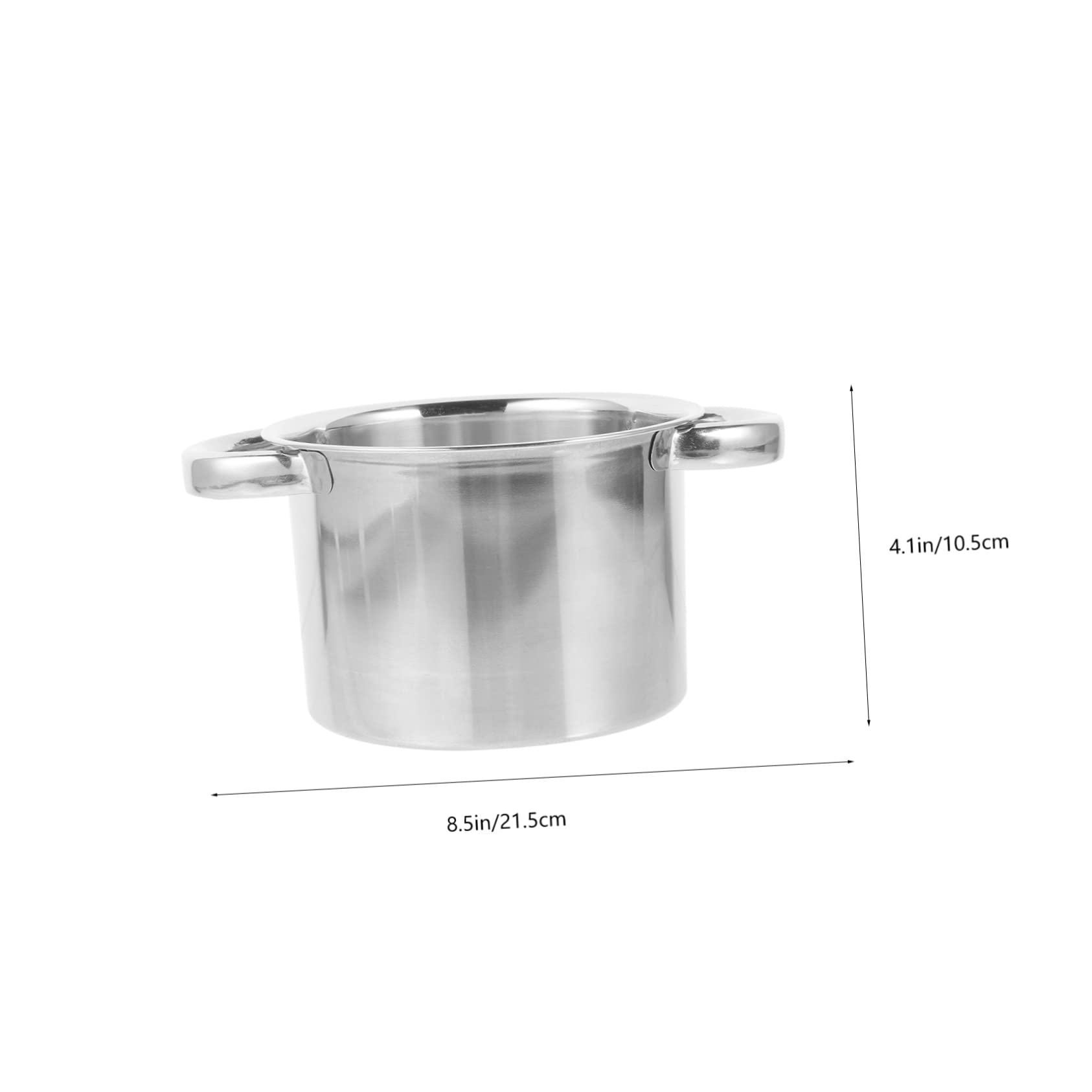 BRIGHTFUFU Stainless Steel Melting Pot for Home Use Double Boiler for Indirect Heating for Butter and Sauces Ergonomic Design Easy Handling