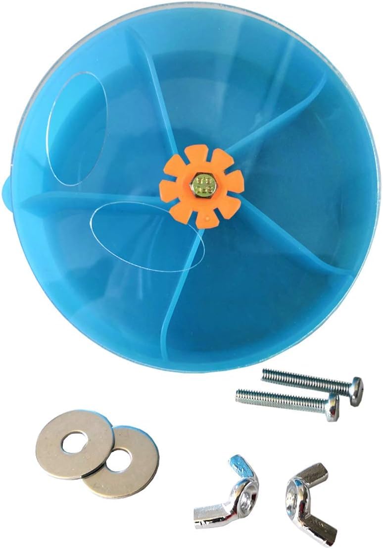 FORZENA Hamster Rat Foraging System Wheel Seed Food Ball Rotate Training Toy for Small Animals Mice Ferret Parrots Parakeet (Blue)