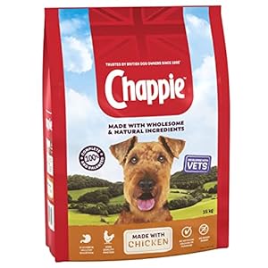 Chappie – Dry Dog Food for Adult Dogs – with Chicken and Wholegrain Cereal – 15 kg