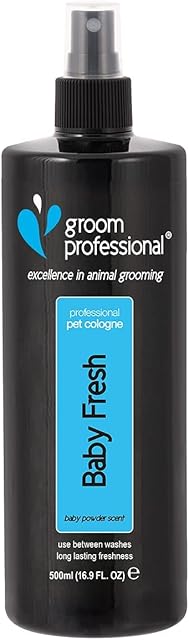 Groom Professional Baby Fresh Pet Cologne, Excellence in Animal Grooming, Dog Cologne with a Familiar Baby Fresh Smell, Contains Chamomile to Soothe the Skin, Made in UK, 500ml