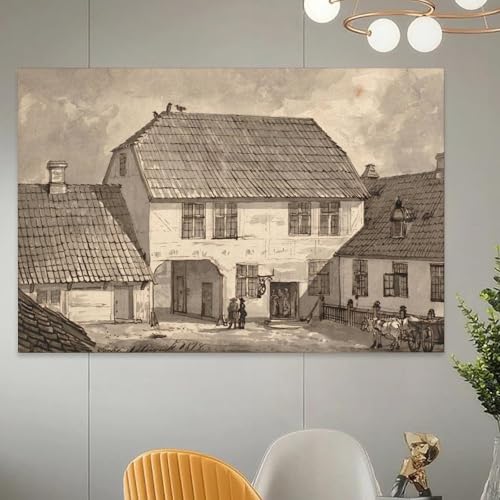 Œuvre d'art traditionnelle J.C. Dahl pour mur vide de chambre