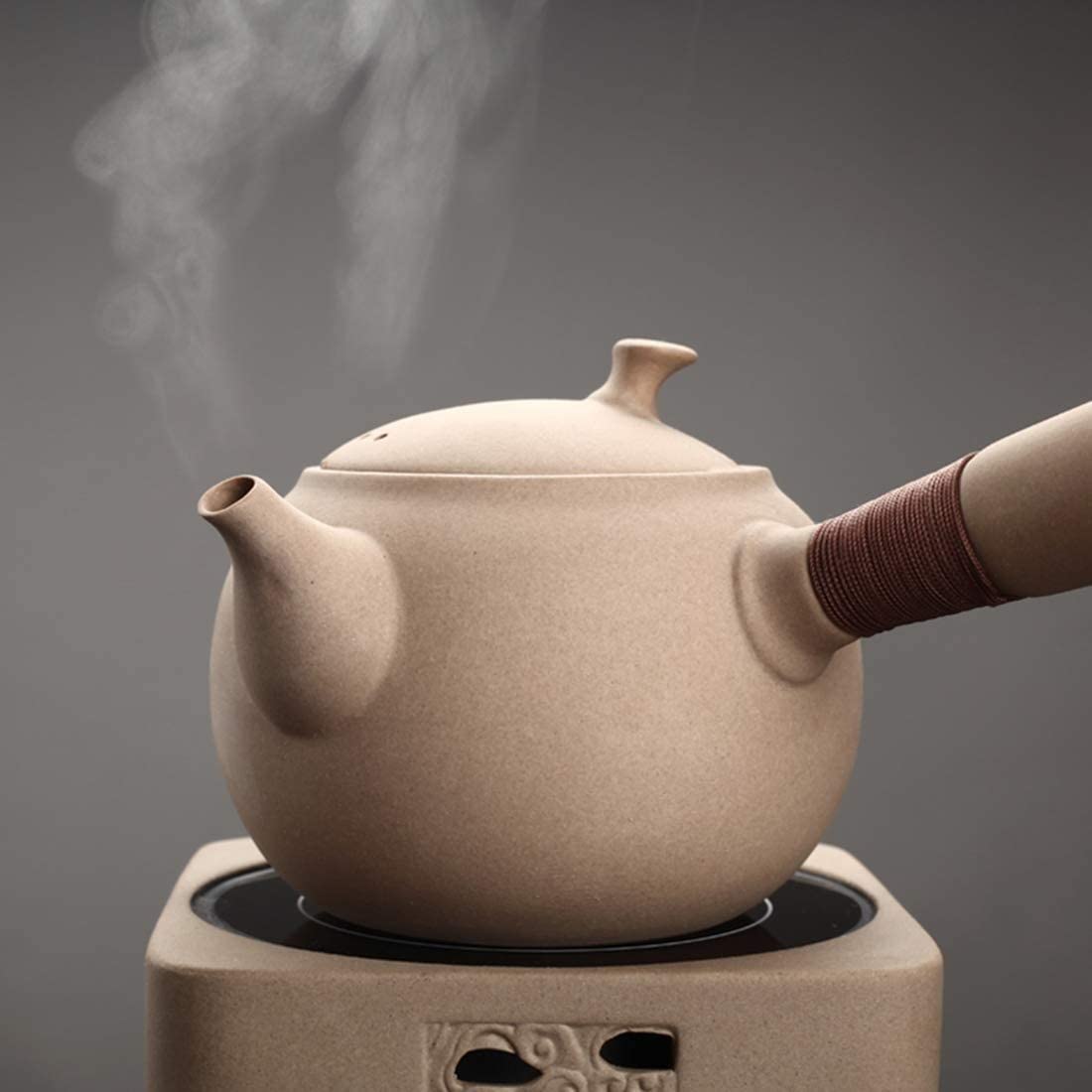 Dzbanki, Ceramiczny czajniczek 750 ml boczny uchwyt z zaparzaczem do parzenia luźnej herbaty liściastej akcesoria domowe prezent Bezpieczny Dzbanek do Herbaty