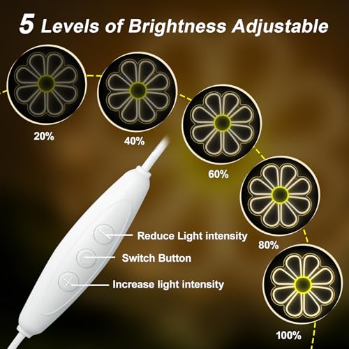 Image of Flower Neon Sign Daisy Window Light Light Up Flowers for Window Warm White Flower Led Sign for Wall Decor Bedroom Party Shop for Birthday Mother's Day