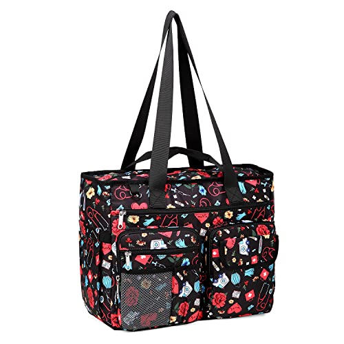 Gatycallaty Nurse Tote Bag for Women First Aid Organizer with Multi-Pockets, Healthcare Work Travel Essentials Nursing Gifts - Main Image