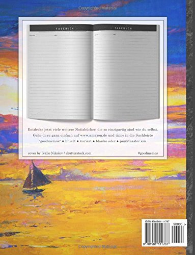 REISETAGEBUCH DIN A4 Ocean Art: 70+ Seiten, Soft Cover, Register, Reisecheckliste • Original #GoodMemos Travel Journal • Reisenotizbuch zum Selberschreiben