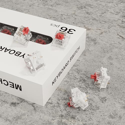 Image of Mechanical Gaming Keyboard Red Switches,3 Pin 50gf RGB SMT Linear Switch,Dustproof and Waterproof Switch (Red,36PCS)
