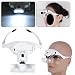 Head Magnifier Glasses with Light, 5 Lens Headset Magnifier for Jewelers Crafts Watch Repair Circuit Reading Aid