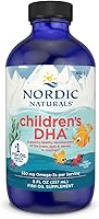 Vista 1 de Nordic Naturals DHA para Niños, Fresa - 8 oz para Niños - 530 mg de Omega-3 con EPA y DHA - Desarrollo y Función Cerebral - Sin OGM - 96 Porciones