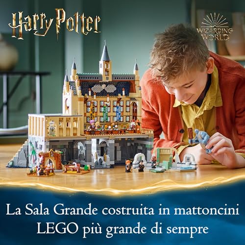 LEGO Harry Potter Castello di Hogwarts: Sala Grande, Giocattolo da Collezione con 11 Minifigure tra cui Hermione Granger, Giochi Fantasy per Bambini e Bambine da 10 Anni, Idea Regalo Magica 76435 - Immagine 1