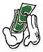 Funny Cartoon Glove in The Movie Hand Hand Money Counting Cartoon 2.75X3.5 in MEGADEE Patch Cartoon Kids Symbol DIY Iron on Patch Iron-On Designer Patch Used for Gifts Crafts Jeans Clothing Fabric