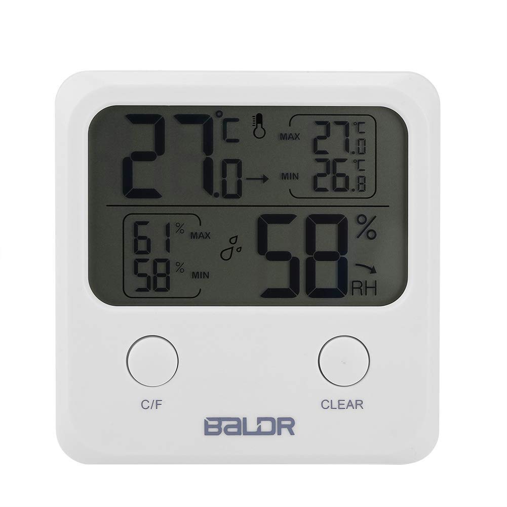 Medidores de humedad y temperatura con soporte e higrómetro digital para colgar, termómetro de interior, indicador de humedad, termómetro de habitación, temperatura precisa y humedad